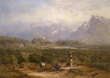 Široký výhled na Salzburg